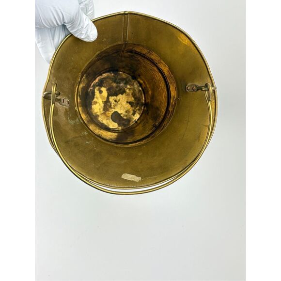 5KAN Copper/Brass Coal Scuttle Bucket Water Fire Umbrella or Cane Stand 20" Tall - Picture 8 of 10